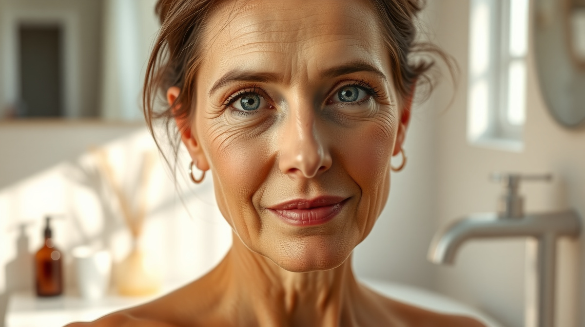 Hidratação eficaz no skincare para pele madura